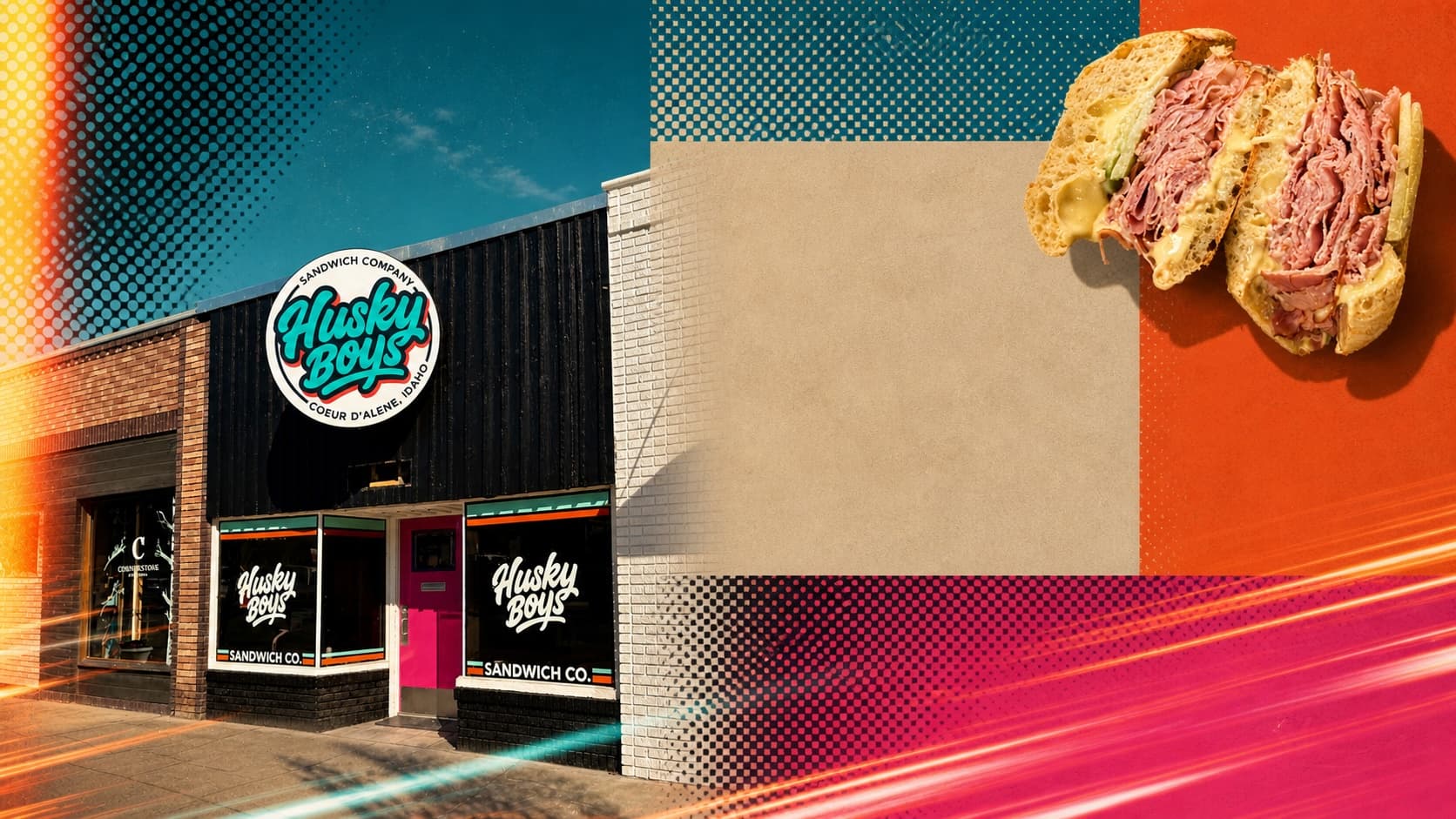 Husky Boys Sandwich Company storefront on 4th Street, Coeur d'Alene